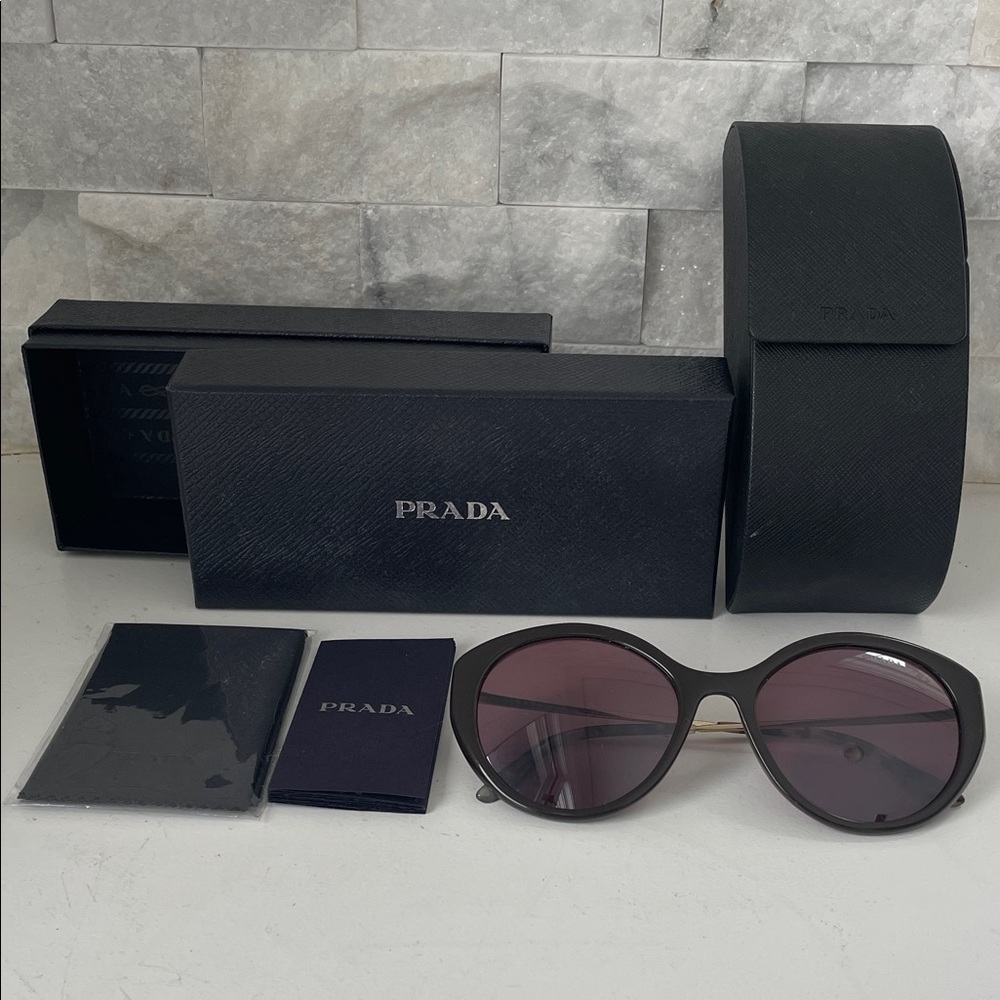 Prada Dark Brown Sunglasses with Polarized Lenses